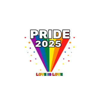 Pride 2025 minta fekete pólón