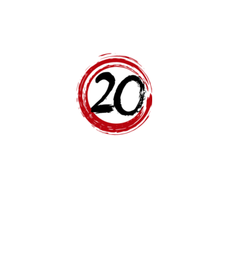 Szülinapi 20-as tábla minta fekete pólón