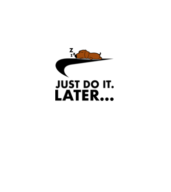 Just do it Dachshund minta fehér pólón