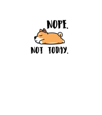 Akita Nope Not Today minta fehér pólón