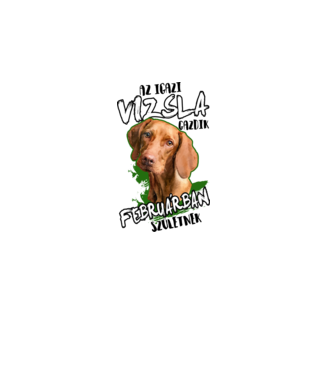 Vizsla Februárban minta fehér pólón