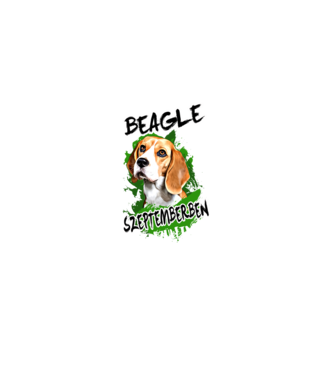 Beagle Szeptember minta fekete pólón