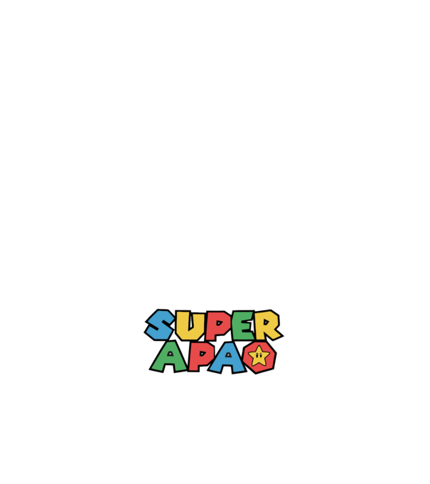 Super APA - nem öregszik minta sötétkék pólón
