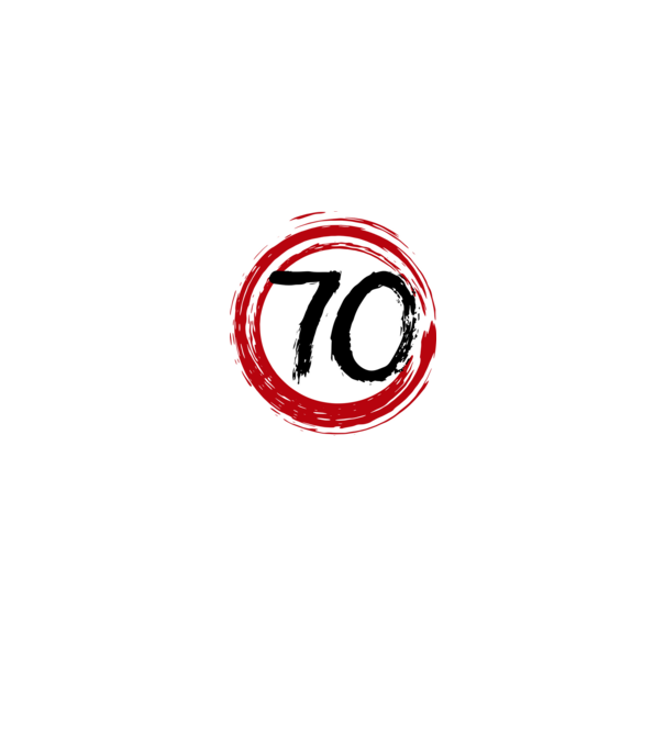 Szülinapi 70-es tábla minta fekete pólón
