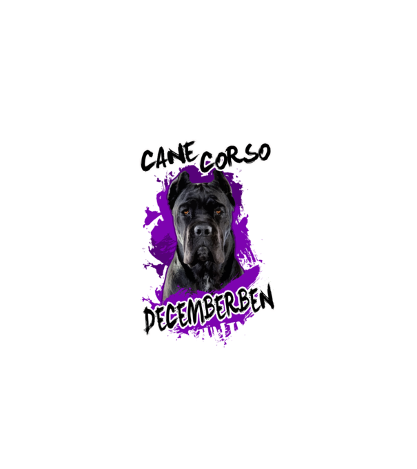 Cane Corso December minta fehér pólón