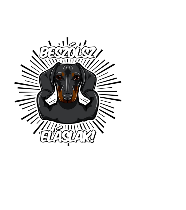 Beszólsz eláslak! - Cser tacskó minta világoskék pólón