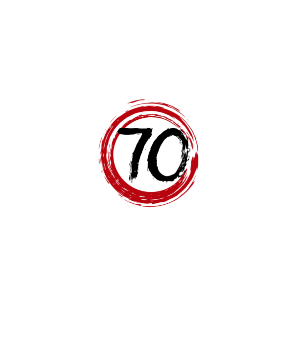 Szülinapi 70-es tábla minta szürke pólón