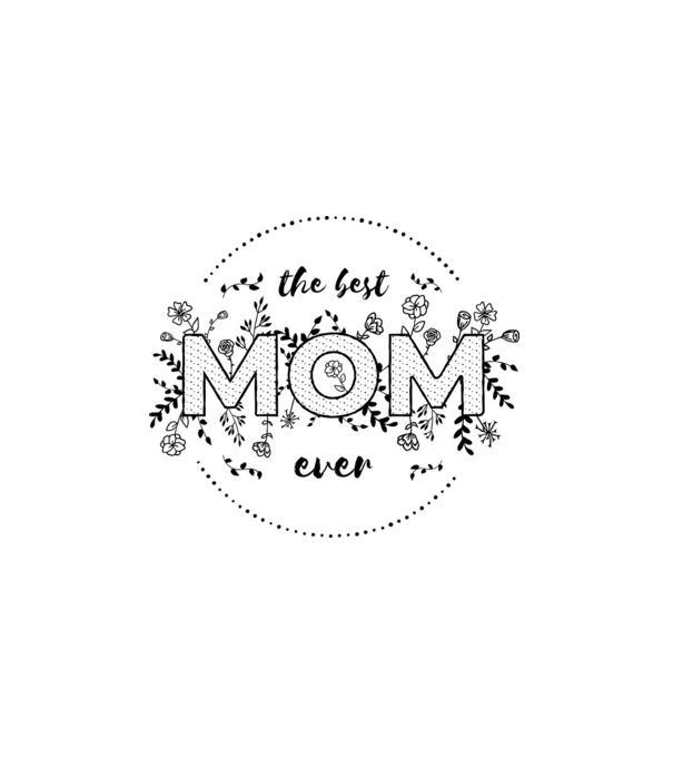 The best MOM ever - fekete minta fehér pólón