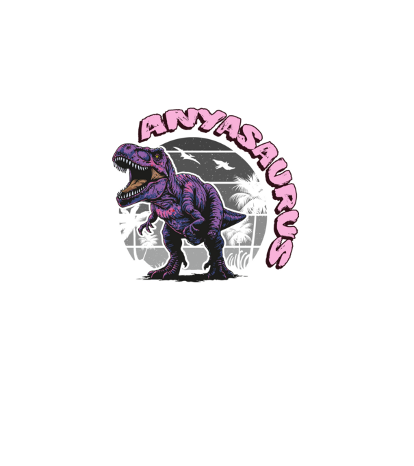 Anyasaurus rex minta világos rózsaszín pólón