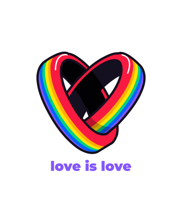 love is love minta fehér pólón