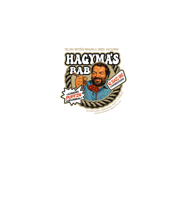 Bud Spencer - Hagymás bab minta fekete pólón