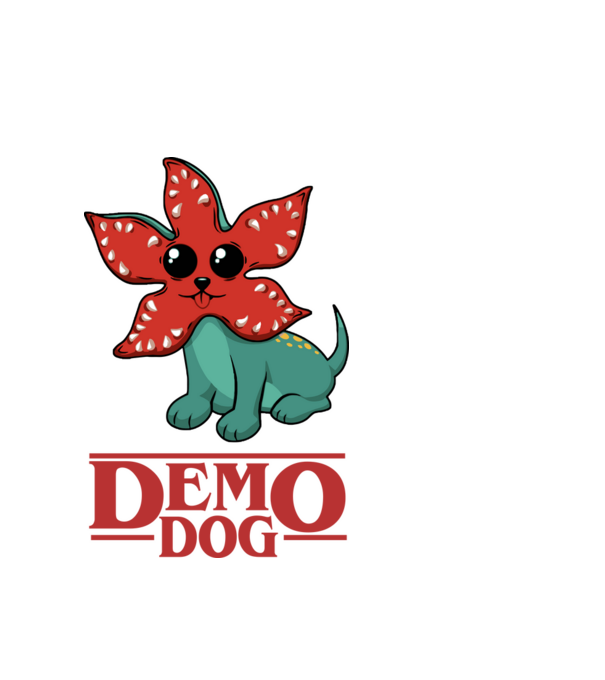 Demodog minta fehér pólón