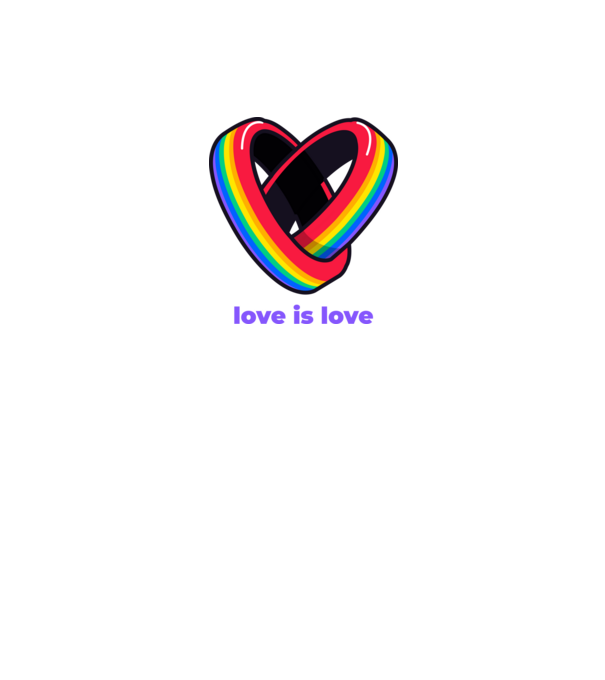 love is love minta fekete pólón