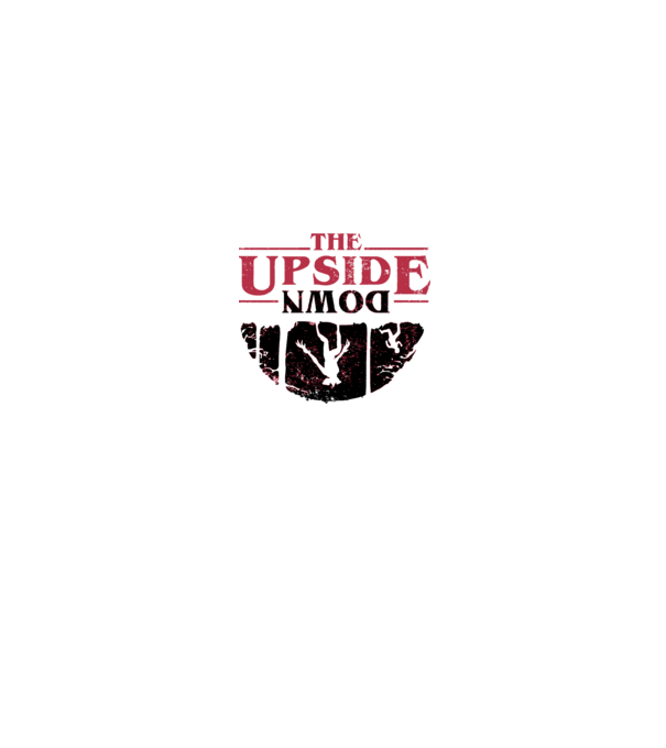 The upside down minta fehér/piros pólón