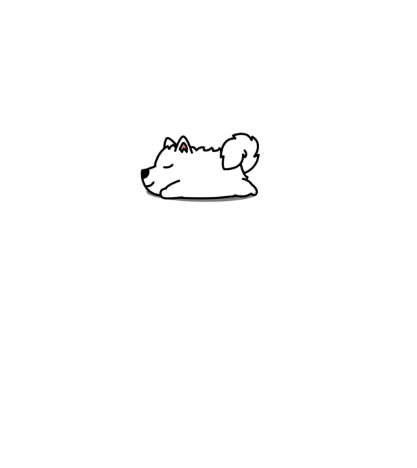 Szamojéd Nope Not Today minta fekete pólón
