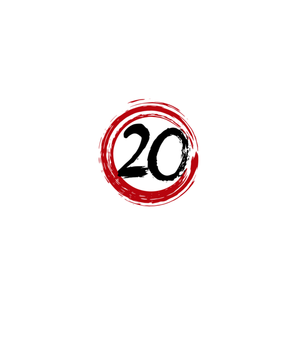 Szülinapi 20-as tábla minta fekete pólón