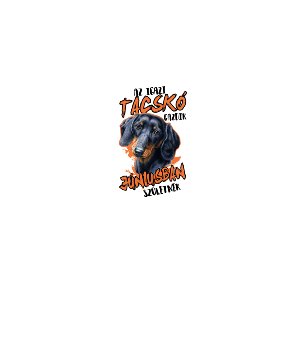 Tacskó Júliusban minta szürke pólón