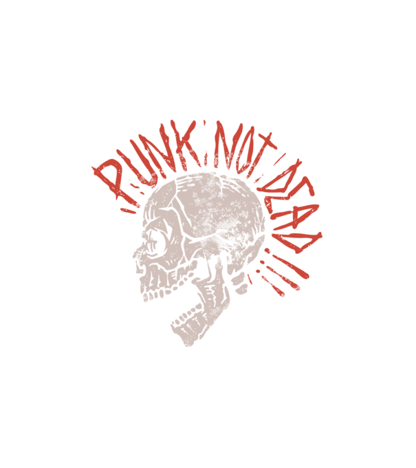 Punk Not Dead!!! minta fehér pólón
