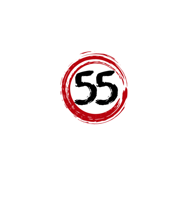 Szülinapi 55-ös tábla minta fehér pólón