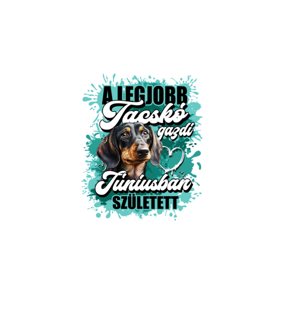 A legjobb tacskó gazdi júniusban született minta fekete pólón