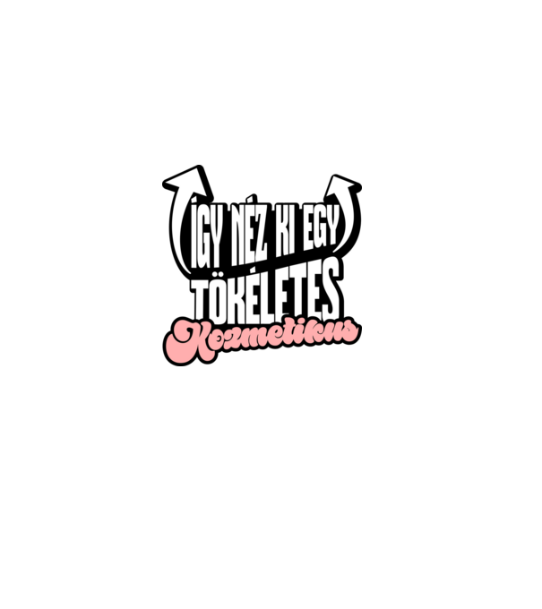 Így néz ki egy tökéletes Kozmetikus minta világos rózsaszín pólón