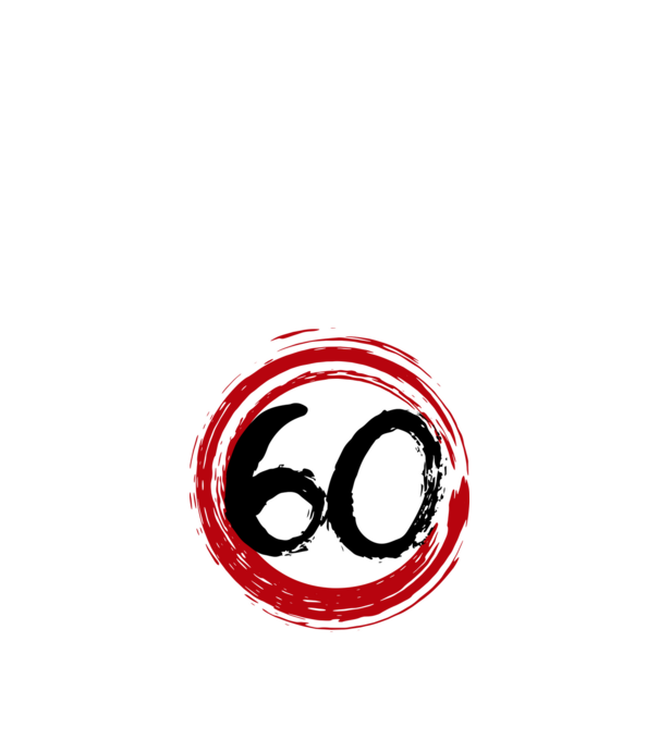 Szülinapi 60-as tábla minta fekete pólón