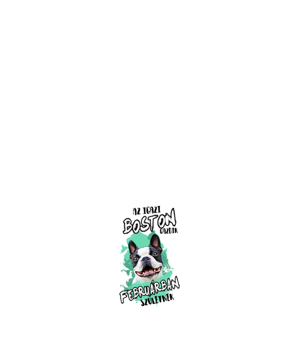 Boston terrier February minta világos rózsaszín pólón