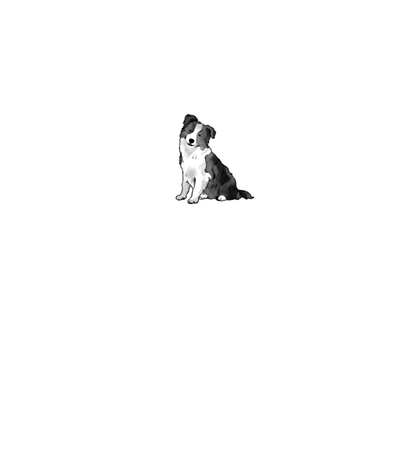 Adidogs Border Collie - fehér minta fekete pólón