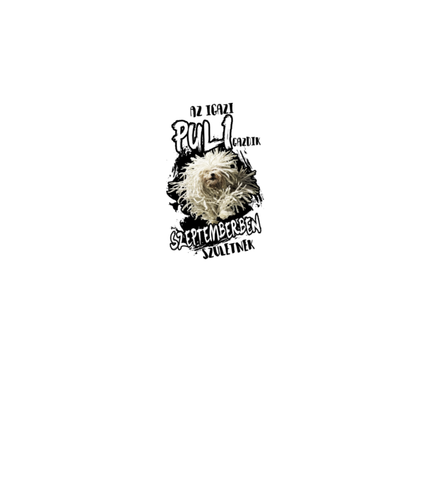 Puli Szeptember minta szürke pólón