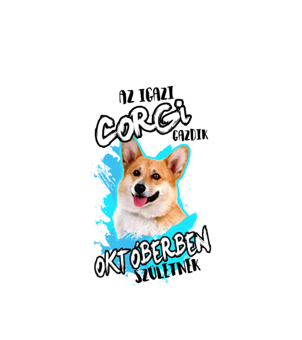 Corgi October minta fehér pólón
