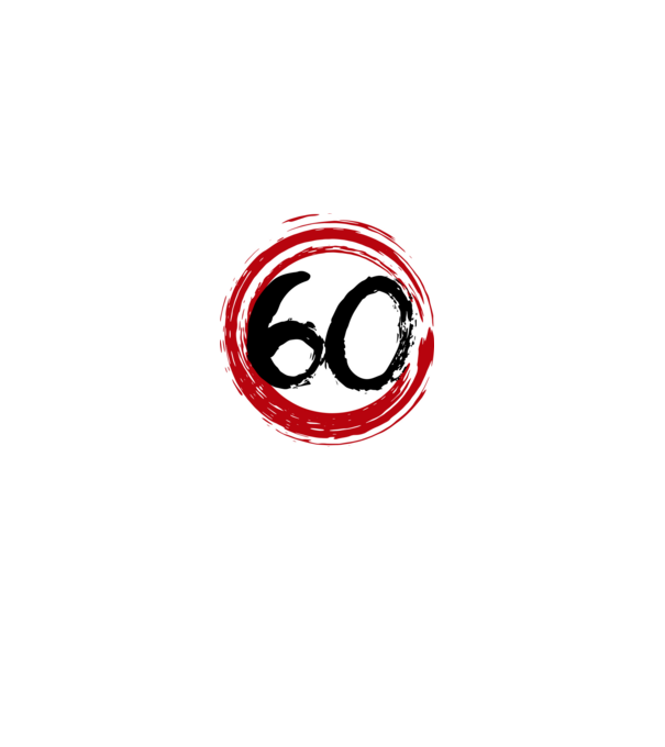 Szülinapi 60-as tábla minta fekete pólón