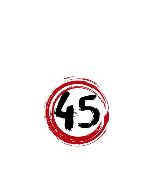 Szülinapi 45-ös tábla minta fehér pólón