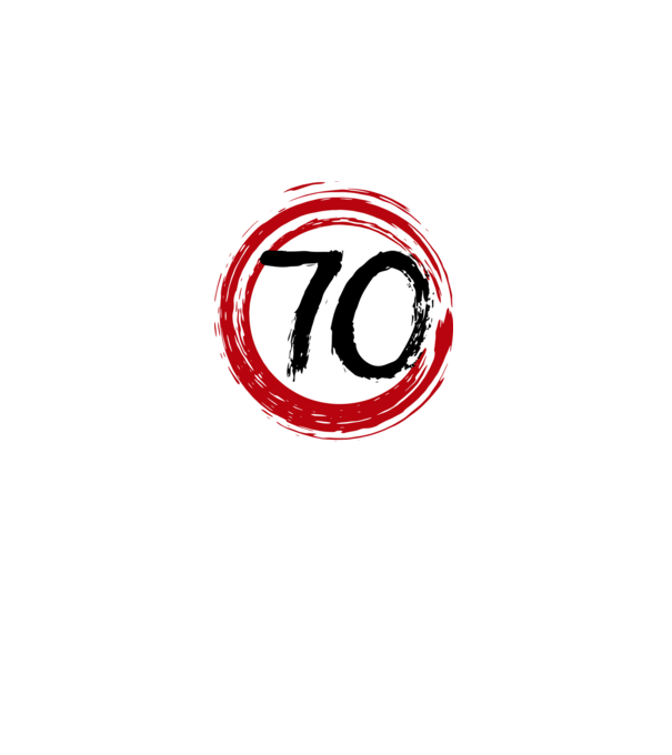 Szülinapi 70-es tábla minta fekete pólón