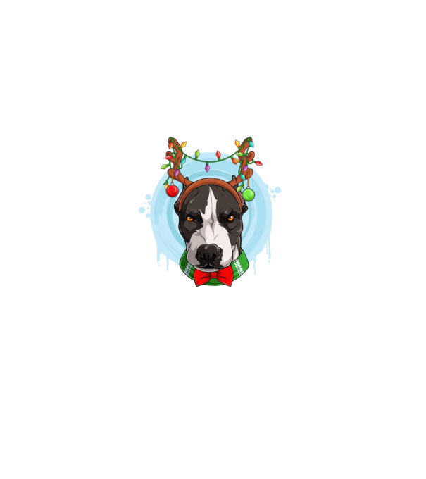 Karácsonyi Pitbull minta fehér pólón