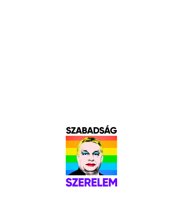 Szabadság - Szerelem Orbán Pride minta világos rózsaszín pólón