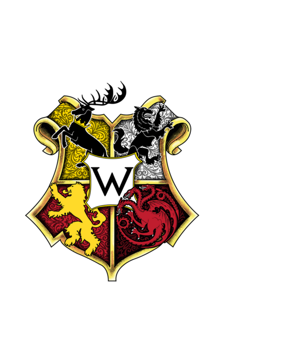 Westeros iskolai címer minta fekete pólón