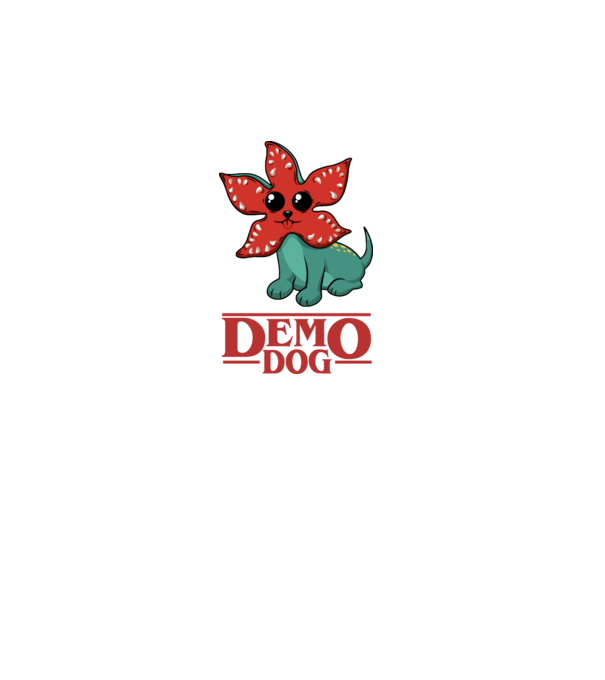 Demodog minta fehér pólón