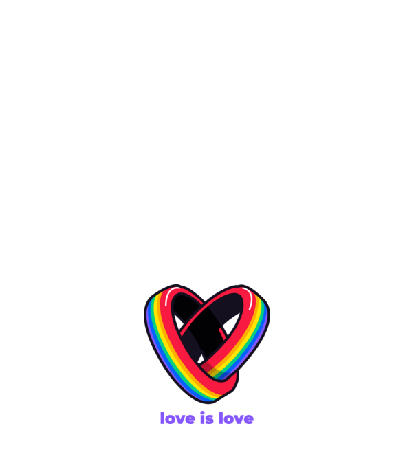 love is love minta fehér pólón