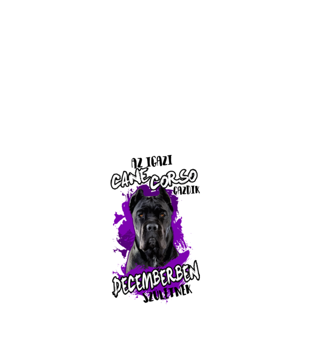 Cane Corso December minta fehér pólón