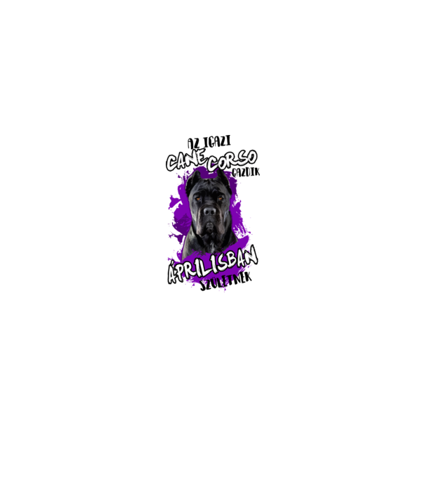 Cane Corso April minta fehér pólón