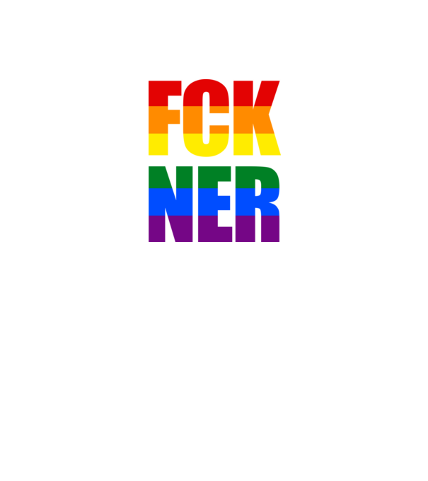 FCK NER - szivárvány minta fekete pólón