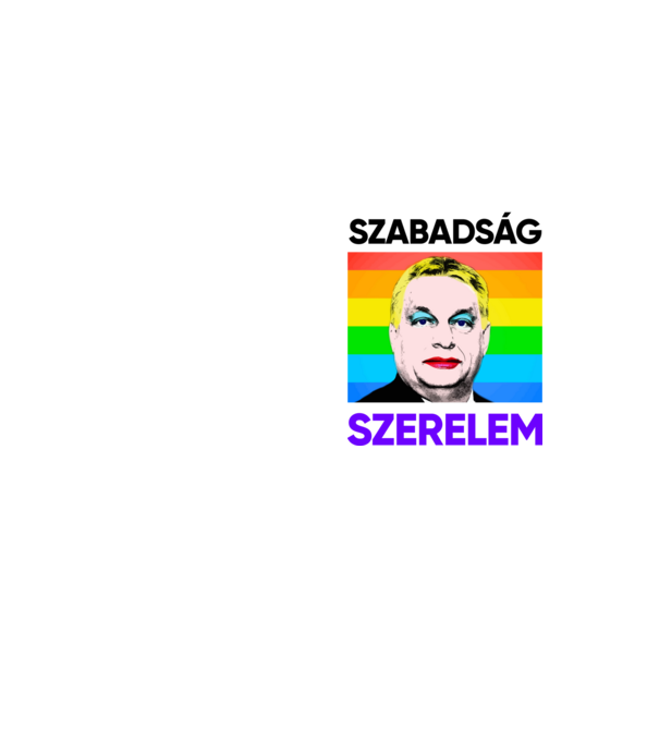 Szabadság - Szerelem Orbán Pride minta neonsárga pólón
