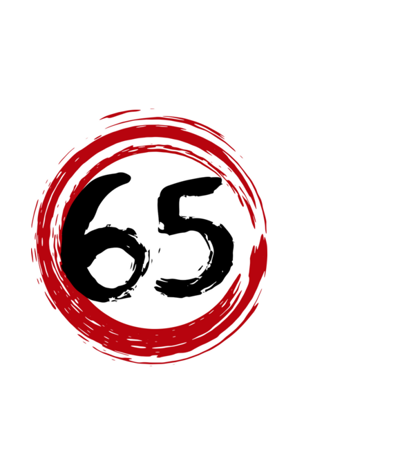 Szülinapi 65-ös tábla minta fehér pólón
