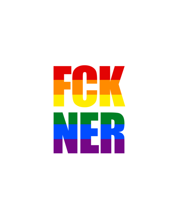 FCK NER - szivárvány minta fekete pólón