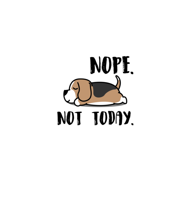 beagle nope not today minta szürke pólón