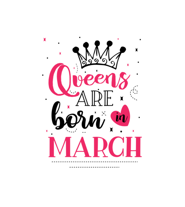 Queen are born in March minta fehér pólón