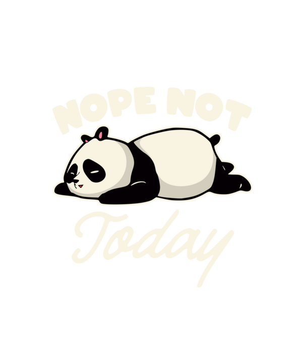 Nope not today - panda minta fehér pólón