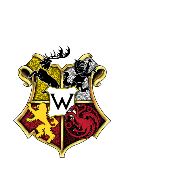 Westeros iskolai címer minta fekete pólón
