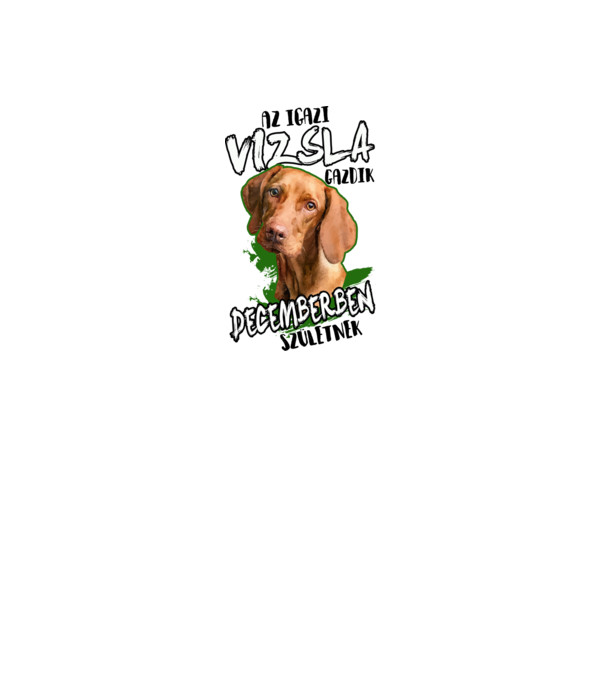 Vizsla Decemberben minta fehér pólón