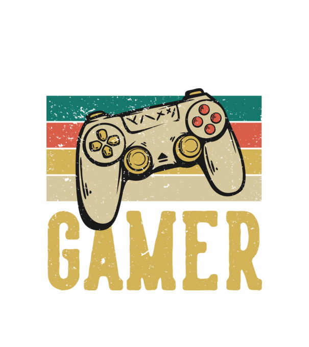 Retro gamer minta fehér pólón